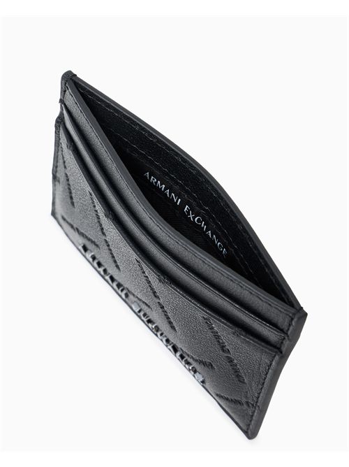 Portacarte in pelle con scomparti e logo sbalzato ARMANI EXCHANGE | XM000169AF27287/UC001